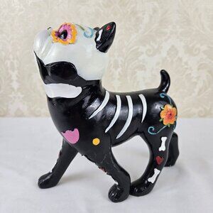 Day of the Dead Dog dia De Los Muertos Pug Sculpture Figurine Sugar Skull
